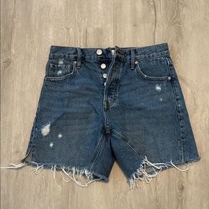 PacSun Blue Distressed Jean Shorts